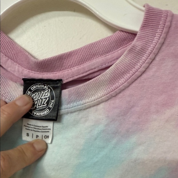 Santa Cruz Skateboards Kids Tie-Dye Tee - Purple, Blue, Yellow - Picture 2 of 3